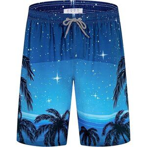 ✨Men's Blue Swim Trunks Bathing Suit Swimming Shorts Mesh Lining Beach Swimwear